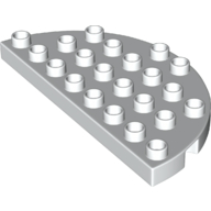 Duplo Plate Round 4 x 8 Semi-Circle (29304)