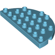 Duplo Plate Round 4 x 8 Semi-Circle (29304)