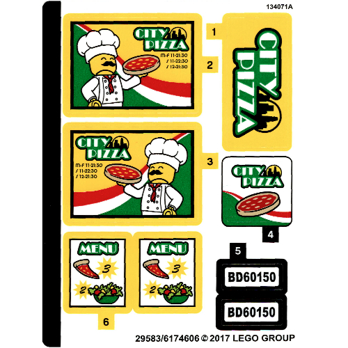 Sticker Sheet for Set 60150-1 (29583)