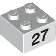 Brick 2 x 2 with Black "27" Print (3003pr0033)
