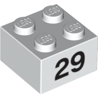 Brick 2 x 2 with Black "29" Print (3003pr0036)