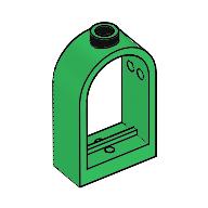 Window 1 x 2 x 2 2/3 with Rounded Top (30044)