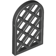 Window 1 x 2 x 2 2/3 Pane Lattice Diamond with Rounded Top (30046)