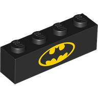 Brick 1 x 4 with Yellow Batman Logo print (3010pr9925)