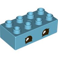 Duplo Brick 2 x 4, Eyes Print (3011pr1060)