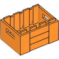 Box / Crate with Handholds 3 x 4 x 1 2/3 (30150)