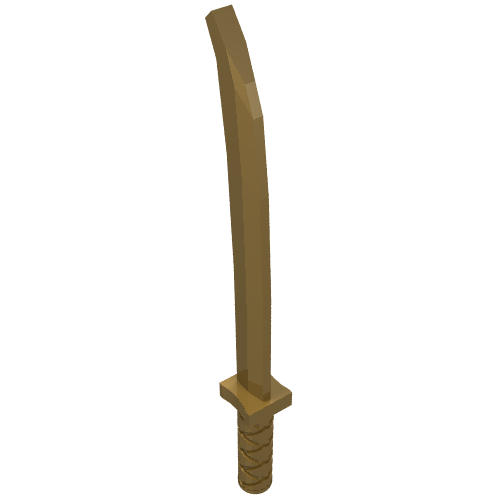 Weapon Sword / Katana / Shamshir with Uncapped Pommel [Square Guard] (30173b)