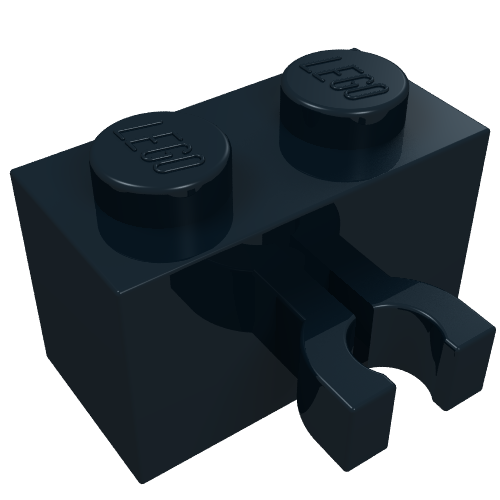 Brick Special 1 x 2 with Vertical Clip [Thick U Clip] (30237a)