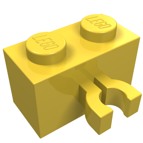 Brick Special 1 x 2 with Vertical Clip [Thick U Clip] (30237a)