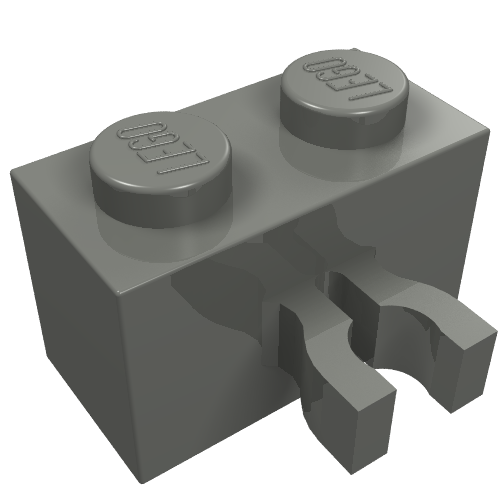 Brick Special 1 x 2 with Vertical Clip [Thick U Clip] (30237a)