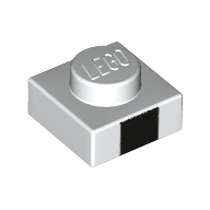 Plate 1 x 1 with Black Square Print (3024pr0013)