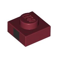 Plate 1 x 1 with Black Square Print (3024pr0013)