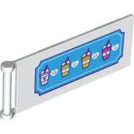 Flag 7 x 3 with Rod with Milkshakes print (30292pr0004)