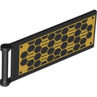 Flag 7 x 3 with Rod and Gold Solar Panel print (30292pr0006)