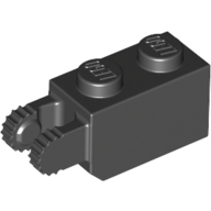 Hinge Brick 1 x 2 Locking with 2 Fingers Vertical End, 9 Teeth (30365)