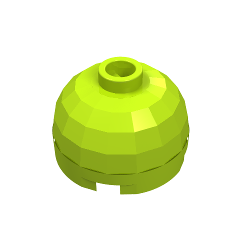 Brick Round 2 x 2 Dome Top, Blocked Open Stud, Bottom Axle Holder (30367b)