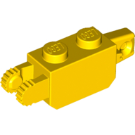 Hinge Brick 1 x 2 Locking with 1 Finger Vertical End and 2 Fingers Vertical End, 9 Teeth (30386)