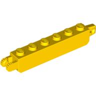 Hinge Brick 1 x 6 Locking with 1 Finger Vertical End and 2 Fingers Vertical End, 9 Teeth (30388)