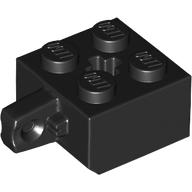 Hinge Brick 2 x 2 Locking with 1 Finger Vertical and Axle Hole [+ Opening] (30389b)
