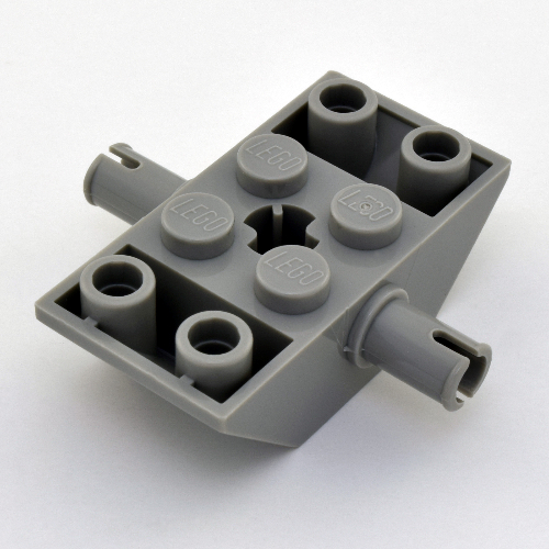 Slope Inverted 45° 4 x 2 Double with Pins and Axle Hole Type 2 [X Opening] (30390b)