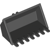 Construction Vehicle Bucket 3 x 6 with 9 Hinge Teeth (30394)