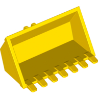 Construction Vehicle Bucket 3 x 6 with 9 Hinge Teeth (30394)