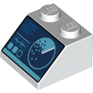Slope 45° 2 x 2 with Computer Screen, Radar print (3039pr0025)