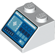 Slope 45° 2 x 2 with Computer Screen, with Crosshairs print (3039pr0027)