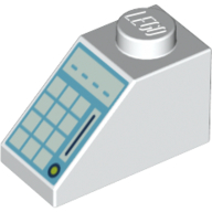 Slope 45° 2 x 1 with Bottom Pin, and Buttons and Screen with "_ _ _ _" Print (3040bpr0013)