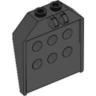 Hinge Panel 1 x 4 x 3 2/3 with 6 holes, 2 studs on top, Locking 2 Fingers (30625)