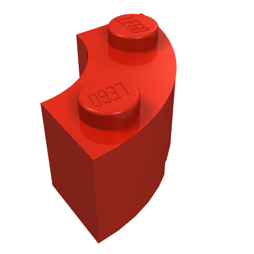 Brick Round Corner 2 x 2 Macaroni with Stud Notch (3063b)