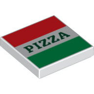 Tile 2 x 2 with Pizza Box Print (3068bpr0019)