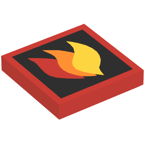 Tile 2 x 2 with Classic Fire Logo Large Print (3068bpr0117)