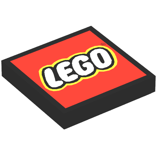 Tile 2 x 2 with LEGO Logo Type 2 Print (3068bpr0163)