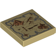 Tile 2 x 2 with Map Pyramid and Sphinx Print (3068bpr0188)