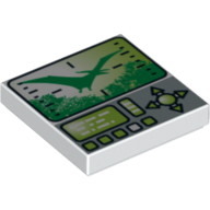 Tile 2 x 2 with Dino Hunting Screen, Buttons and Toggle Print (3068bpr0208)