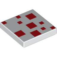 Tile 2 x 2 with Dark Red Squares / Minecraft Cake Print (3068bpr0299)