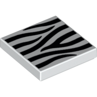 Tile 2 x 2 with Zebra Stripes Print (3068bpr0315)