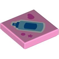Tile 2 x 2 with Blue/Bright Light Blue Spray Bottle print (3068bpr0355)