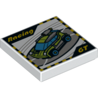 Tile 2 x 2 with Racing GT Car print (3068bpr0361)