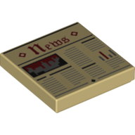 Tile 2 x 2 with News Print (3068bpr0401)