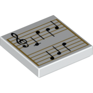 Tile 2 x 2 with Music Sheet Print (3068bpr0416)