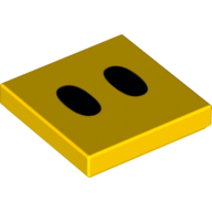 Tile 2 x 2 with Two Black Ovals (Lava Bubble Eyes) Print (3068bpr0433)