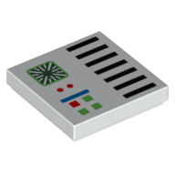 Tile 2 x 2 with Control Panel Buttons, Black Lines print (3068bpr0666)
