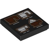 Tile 2 x 2 with Coffee Mugs print (3068bpr0683)
