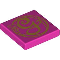 Tile 2 x 2 with Gold Stylish 'G' print (3068bpr0733)