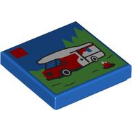 Tile 2 x 2 with LEGO Set, Camper print (3068bpr0745)