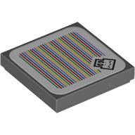 Tile 2 x 2 with Dry Bones, No Pupils and Barcode Print (Sticker) (3068bpr0753)