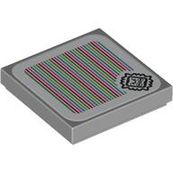 Tile 2 x 2 with Thwomp and Barcode Print (Sticker) (3068bpr9291)