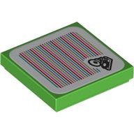 Tile 2 x 2 with Gramophone, Barcode print (Sticker) (3068bpr9297)